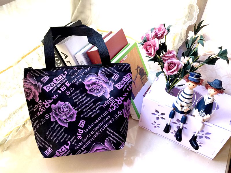 Waterproof zipper eco-friendly bag Shopping bag handbag Middle-aged shopping lunch bag Small handbag Book bag Affordable on the street