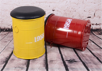 Kaibo wrought iron old paint bucket stool personality color oil bucket stool leisure bar chair restaurant creative storage stool