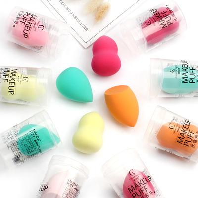 Grace Makeup Powder Puff, Gourd beveled cut surface Makeup sponge, Dry and wet dual-purpose Setting Makeup, Egg gourd Cotton R