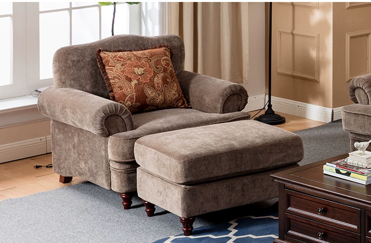 Mỹ quốc sofa vải góc sofa Mỹ đơn hoặc đôi ba kết hợp đồ nội thất phòng khách căn hộ retro nhỏ - Ghế sô pha