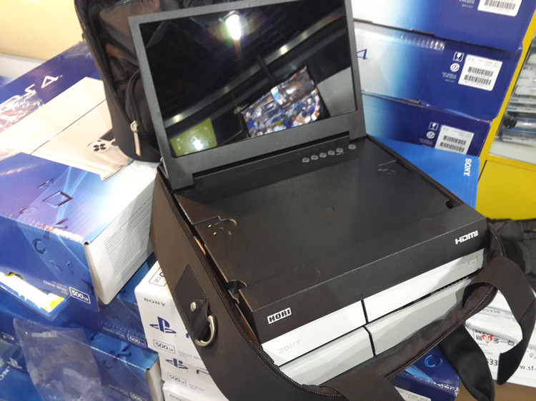 Sony PS4slim gói máy chủ ban đầu túi bảo vệ túi du lịch túi lưu trữ PS4 dày máy SLIM PRO phổ quát - PS kết hợp dây sạc 3m