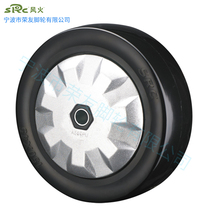 Xiangrong SRC wind and fire casters 4 inches 5 inches 6 inches 8 inches black polyurethane PU single wheel anti-winding mute light wheels