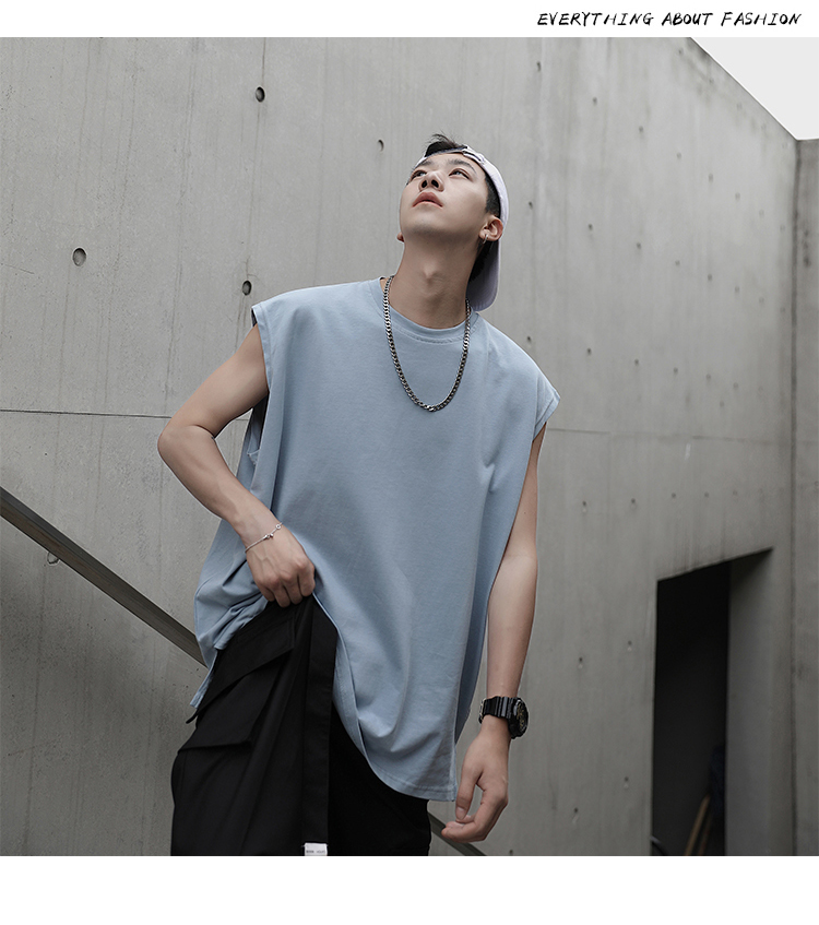 Mùa hè hip-hop chia nhỏ thể thao áo thun không tay cotton áo thun nam thủy triều thương hiệu cá tính xu hướng vest thể dục - Áo vest cotton áo ba lỗ nam đẹp