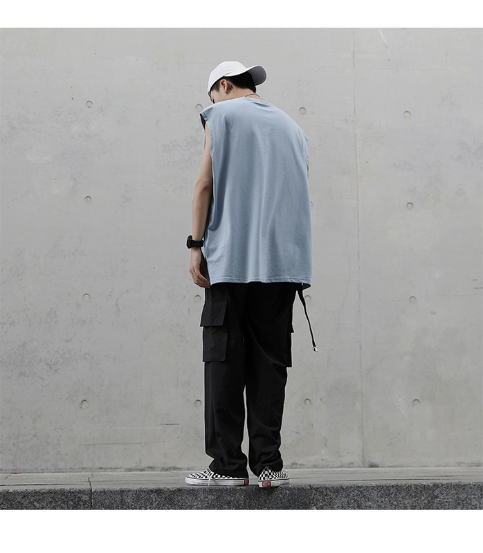 Mùa hè hip-hop chia nhỏ thể thao áo thun không tay cotton áo thun nam thủy triều thương hiệu cá tính xu hướng vest thể dục - Áo vest cotton áo ba lổ