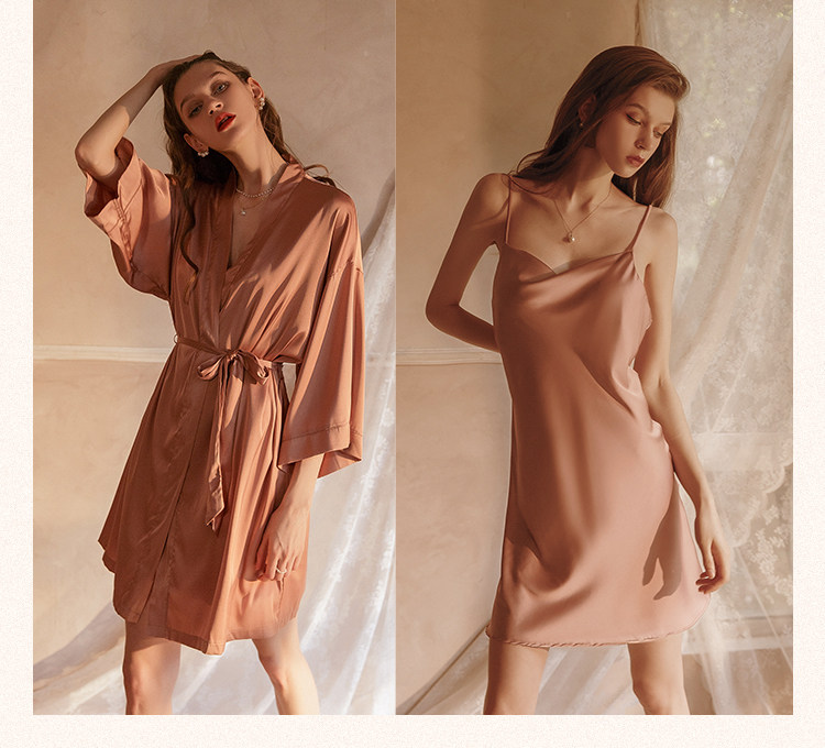 今夕何夕性感睡衣女两件套春秋季吊带睡裙2022年新款真丝套装纯欲详情68