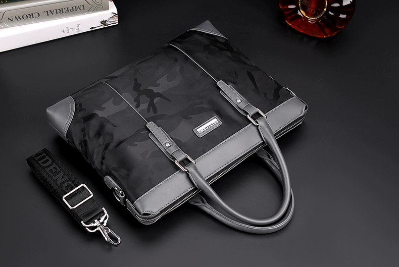 Oxford vải túi xách nam mặt cắt ngang kinh doanh cặp túi thông thường Túi nylon phiên bản Hàn Quốc của túi đeo vai nam túi - Túi của con người