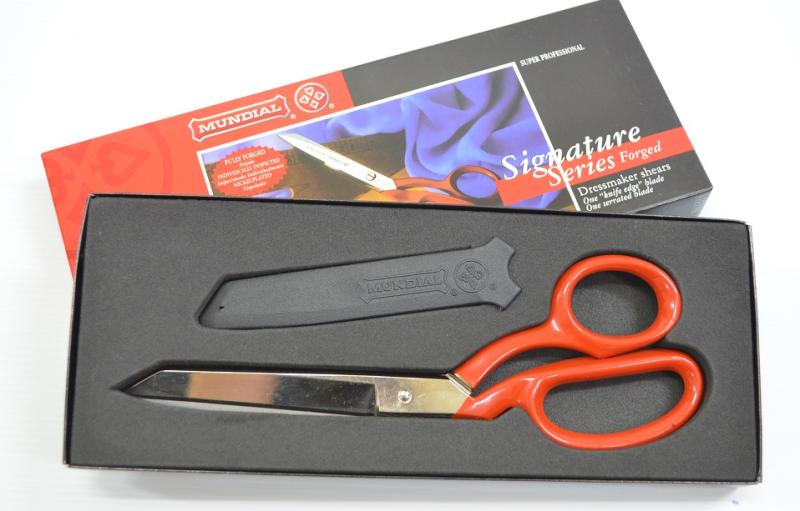 American imports MUNDIAL 8 inch All steel forged tailor scissors Clothing pieces scissors retro red
