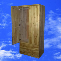 Flat door log storage wardrobe plate type simple bedroom cabinet three door wardrobe two door wooden wardrobe