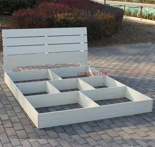 phong cách đơn giản maple trắng màu giường đôi hộp giường hộp cao giường thấp tấm giường lắp ráp miễn phí vận chuyển - Giường giường đơn gấp gọn