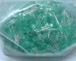 5mm 发光二极管 绿发绿 短脚 高亮 1000只20元
