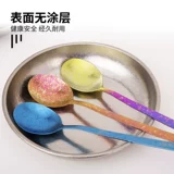 Titanic Tito Pure Titanium Fork Spoon Outdoor Titanium Titanium Titanium Spoon Camp Camp Titanium Fork Корейский стейк таблет