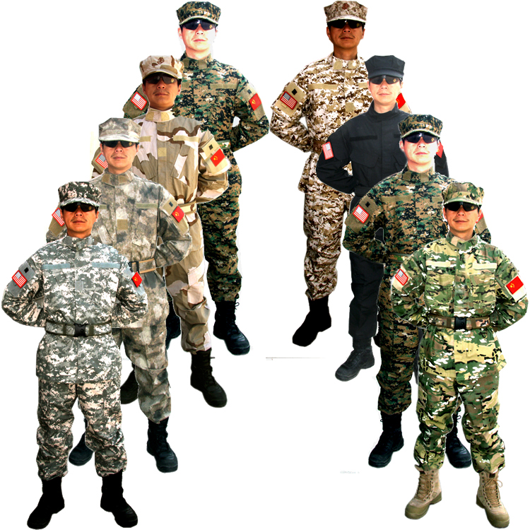 Military fan American military American camouflage uniform suit suit Special forces autumn and winter loose wear-resistant combat training suit Fat tooling