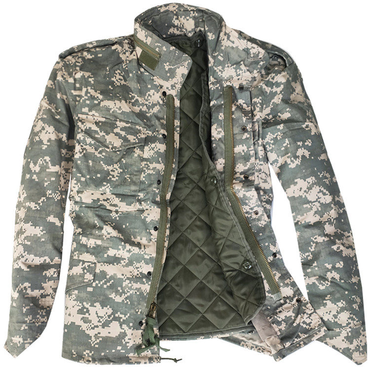 American ACU camouflak M65 Wind dress Male Tactical uniformed Great coat of arms Thickened Outdoor Windproof Jacket Winter Dress Season