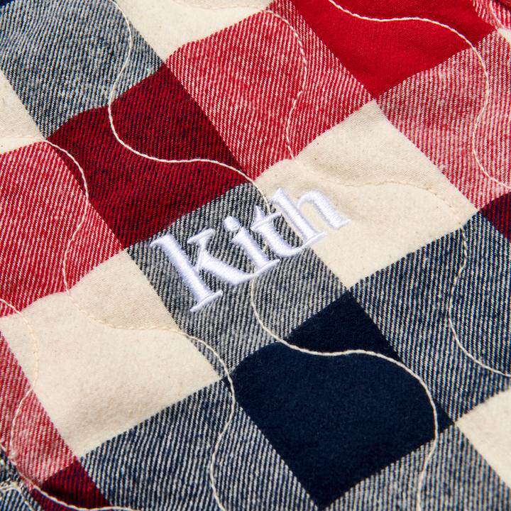 kith watts flannel quilted moletom com capuz
