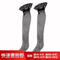 [Phiên bản giới hạn] màu đen siêu gợi cảm ren trong suốt vui vẻ cám dỗ vớ vớ bếp ống chống vớ dài ống quần tất nữ mùa đông