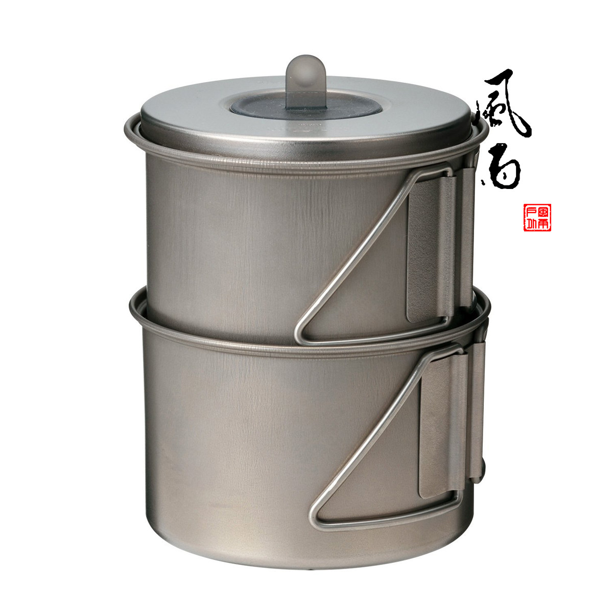 Japanese original snow peak snow peak 2-piece pot set for outdoor picnic personal mini titanium pot SCS-004TR