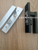 Aluminum alloy swing door lock minimalist black aluminum alloy glass door lock skin black elegant black keyless indoor door lock