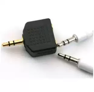 Audio interface headset one point two 3 5 adapter one turn two mobile phone notebook computer one side Sound 1 minute 2
