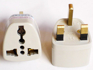 Power adapter Three-way pin British standard power outlet adapter plug United Kingdom Hong Kong Singapore Maldives