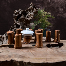 Bamboo lid Purple Sand Pot Guetto Purple Bamboo Discharge Iron Pot lid Gongfu Tea fitting Tea lid Resting Cushion Small Shelf