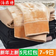 Mặt nạ quần lửng nữ mùa thu và mùa đông cộng với nhung dày quần ấm, quần legging màu với tất chân