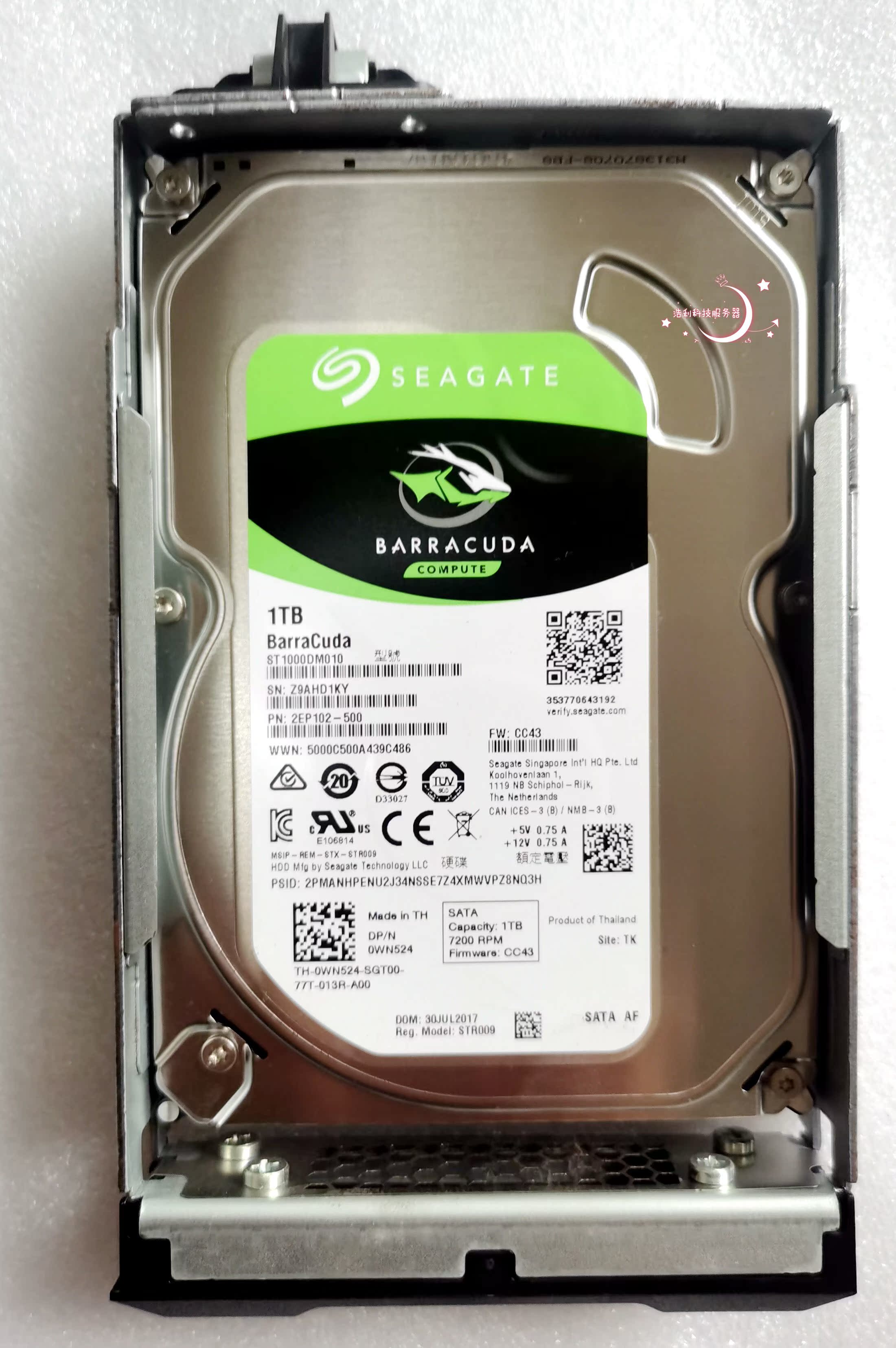 Dell Dell Dell 1TB SATA 7 2K Enterprise-class hard disc WN524 Heterfish ST1000DM010