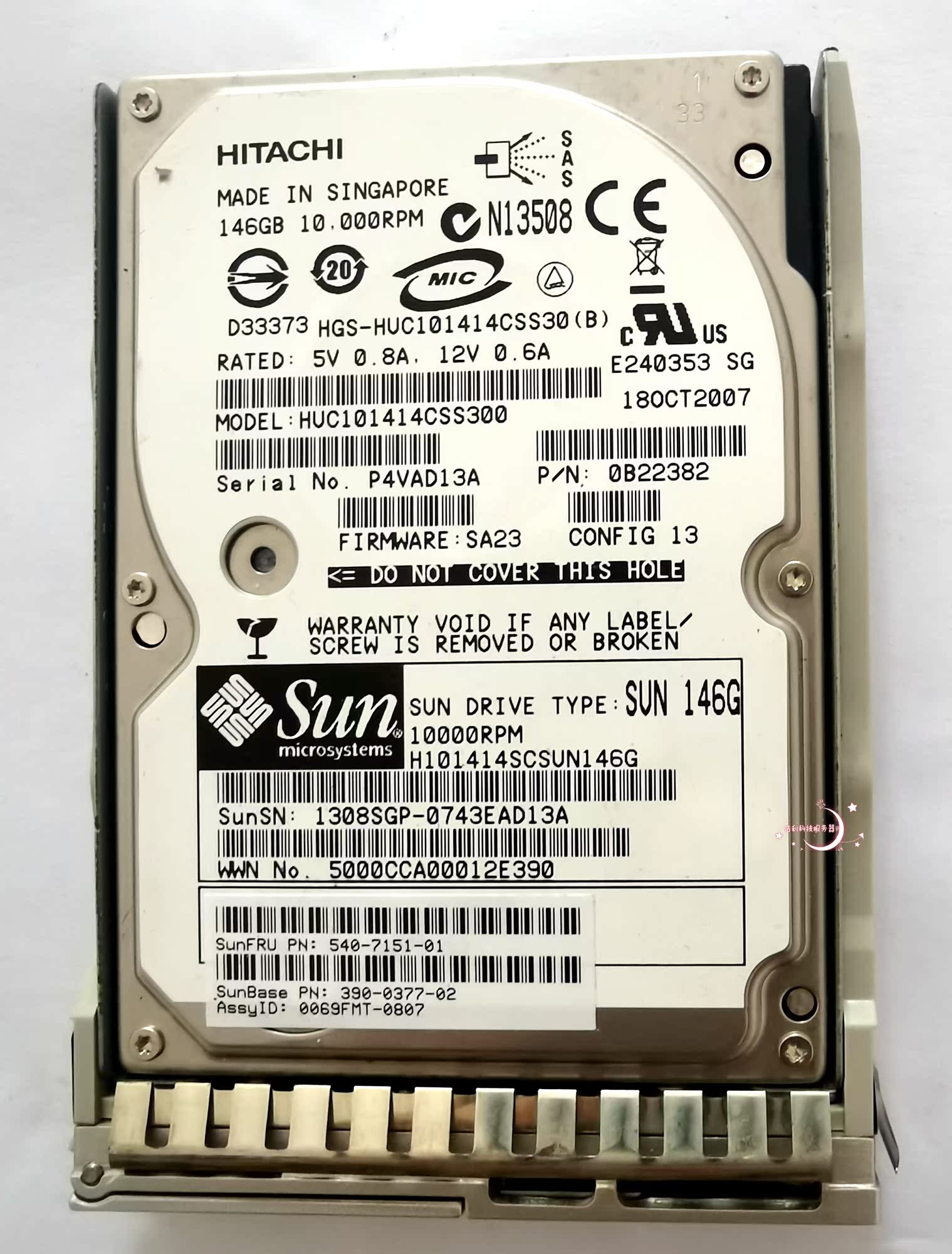 540-7355-02 540-7355-02 390-0377-03 146G 10K SAS 2 5 inch hard disc