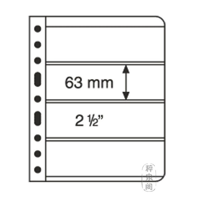 *Full* German Lighthouse Philatelic Supplies V Series Classic Loose-Leaf 4-Line Transparent Banknote Book Philatelic Book