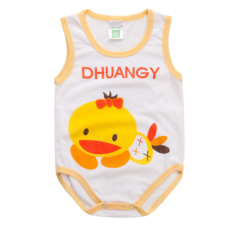 Mùa hè nam giới và phụ nữ bé jumpsuit bé túi rắm bé tam giác quần áo ngắn tay áo jumpsuit 0-1 tuổi body chip cho bé sơ sinh