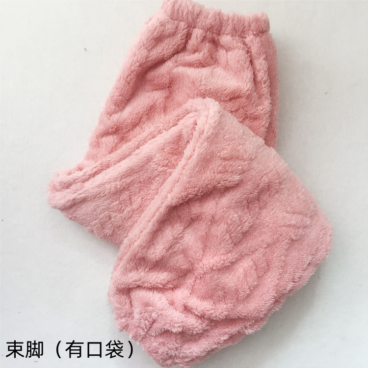 Thickened men's and women's flannel cute pajama pants fat guy trousers autumn and winter models large size coral fleece loose warm home