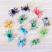 Simulation of large spider insect animal model soft cospweb cobweb black widow props spoiled demagographic toy set