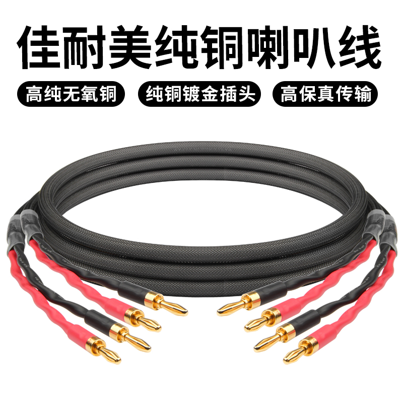 Canon Beauty Hair Burning Grade Horn Wire Pure Copper Gilded Banana Head Y Inserted Hifi Power Amplifier Main Sound Front Sound Box Line