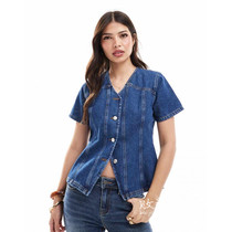 UK 09 12 2024 trend-oriented womens new style fashionable short-sleeved comfortable versatile shirt