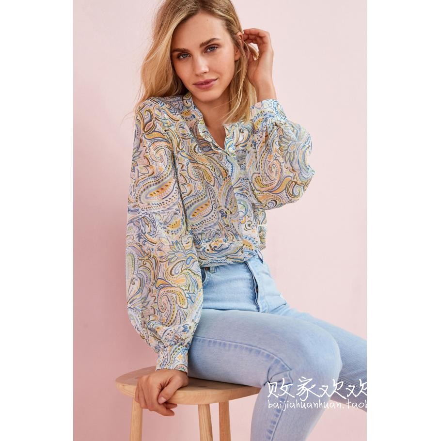 UK 03 11 products NEXT Women's dress new fashion printed comfort 100 hitch shirt