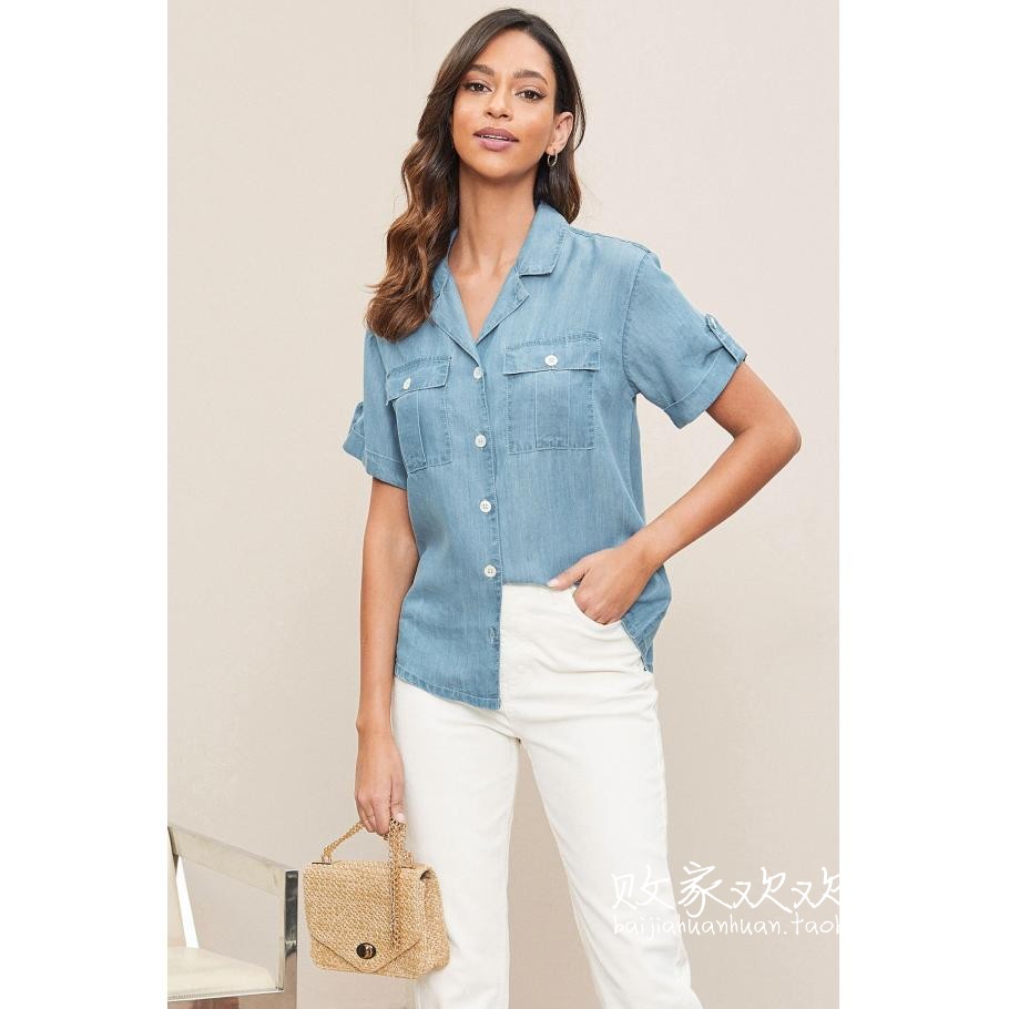 UK 03 11 products NEXT Women's dress new casual turnover comfort 100 hitch shirt