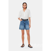 UK 07 30 Famous Brand NEXT Womens New Style Light Color Short Sleeve Comfortable and Versatile Shirt