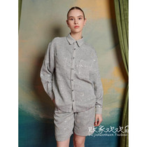 UK 09 06 Famous brand SJ womens new casual lapel long-sleeved comfortable and versatile shirt