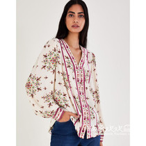 UK 09 05 Famous brand Monsoon womens new autumn embroidered long-sleeved shirt