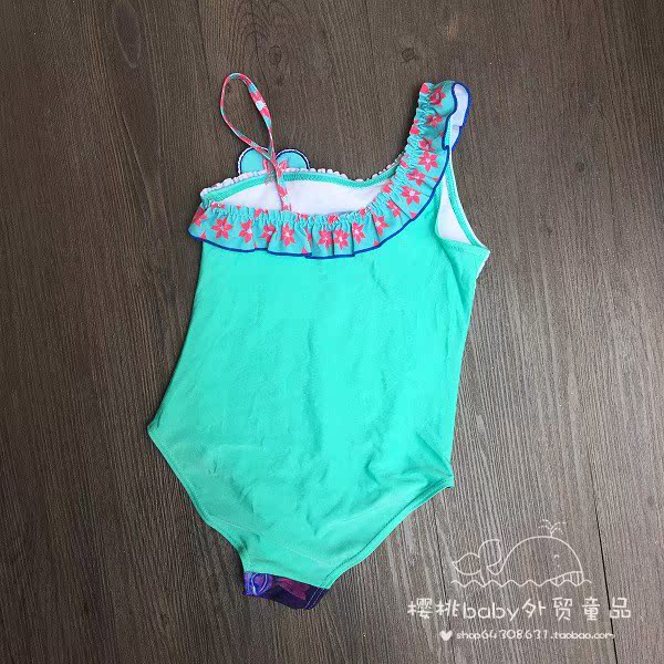 2-6 tuổi, bé gái gốc D, băng và tuyết, nàng tiên cá Aisha, nàng lọ lem Belle, áo tắm công chúa đồ bơi trẻ em xuất khẩu
