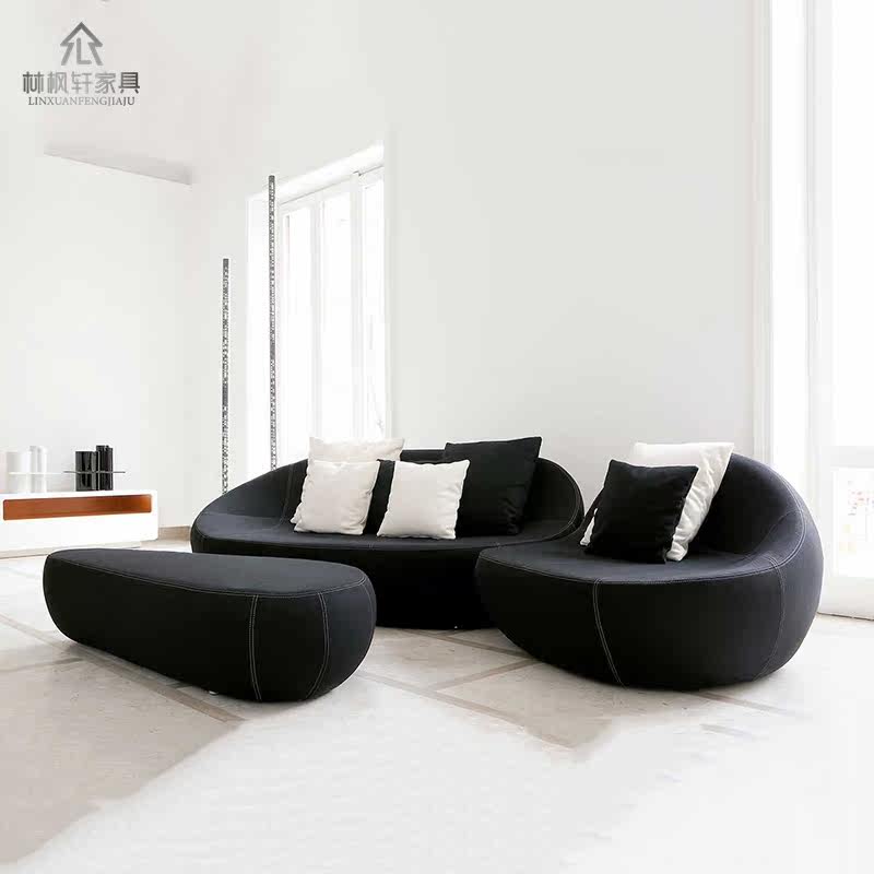 Nordic modern fiberglass creative special-shaped sofa chair Hotel lobby Villa model room leisure fabric sofa
