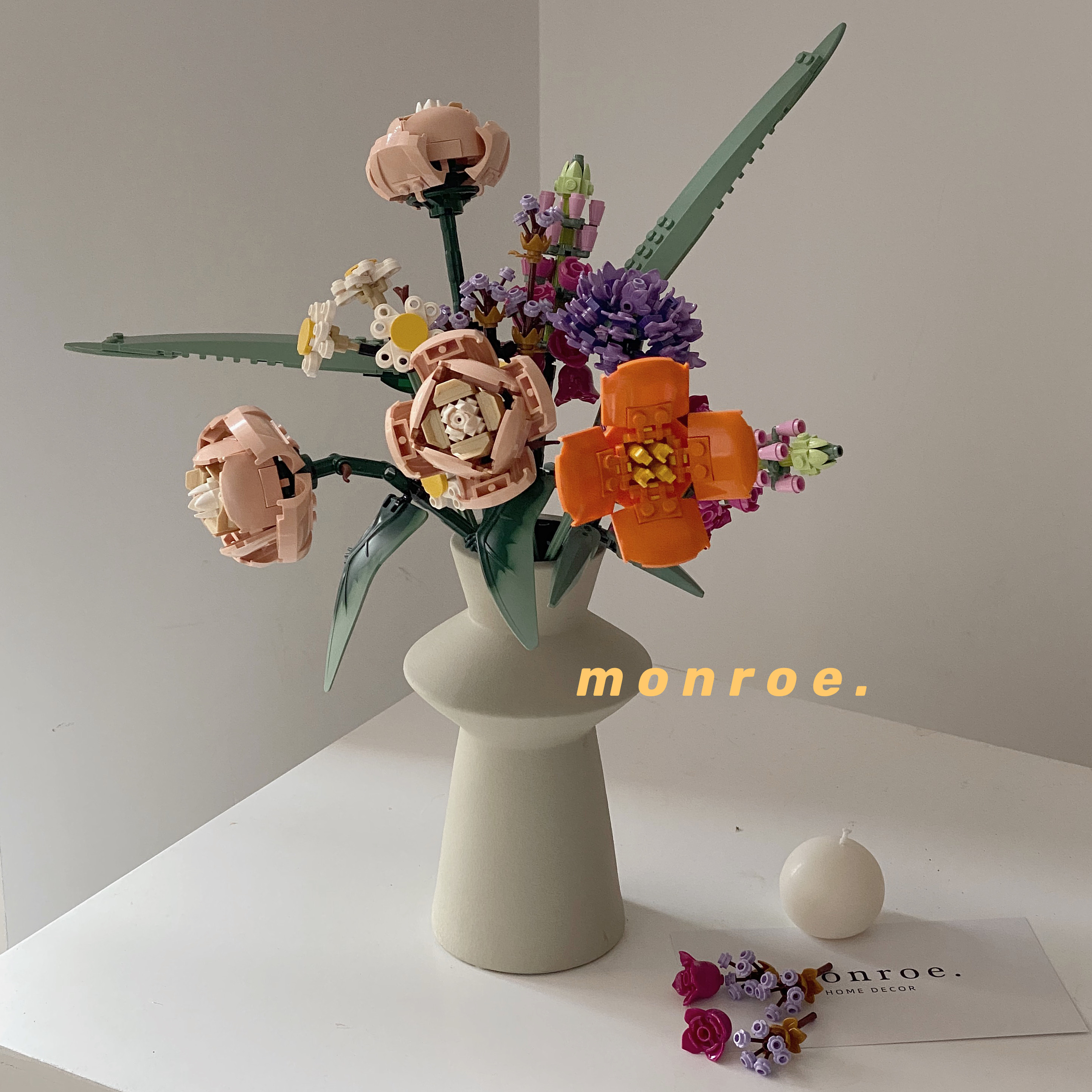MONROE dream deer studio 10280 bouquet of flowers rose 40460 ceramic vase 10289 floral living room