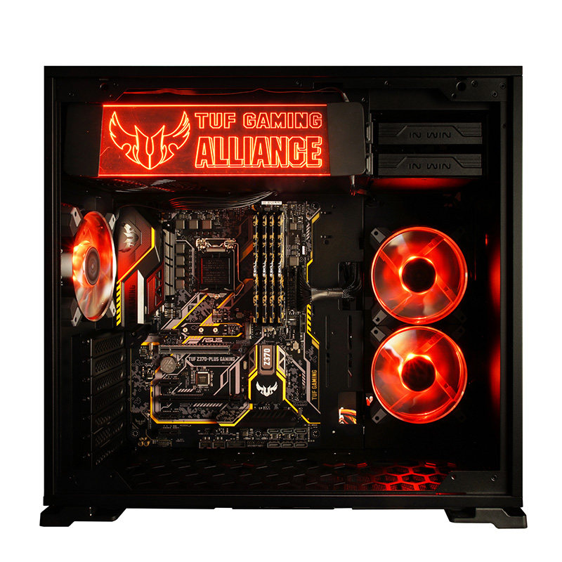Yingguang 101 TUF GAMING black white middle tower main case RGB glass side through SF