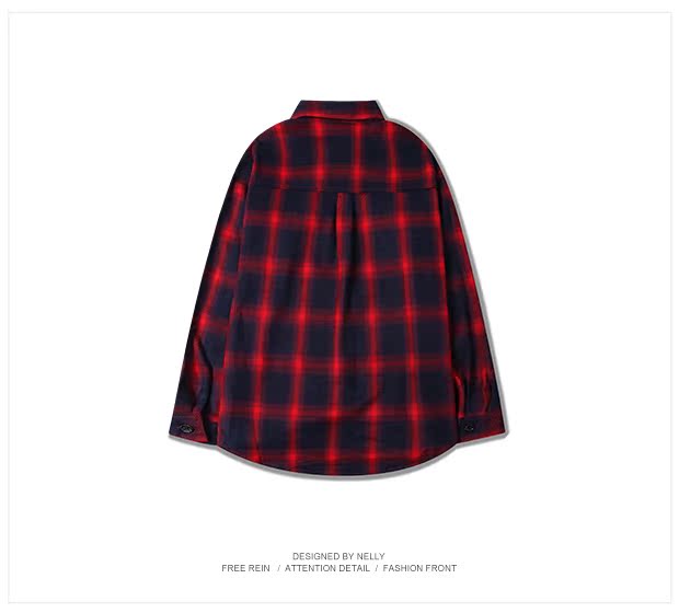 Thời trang đường phố thương hiệu oversize lỏng hip hop dài tay nhảy đường phố nam nữ áo khoác kẻ sọc Nhật Bản áo sơ mi hàn quốc nam