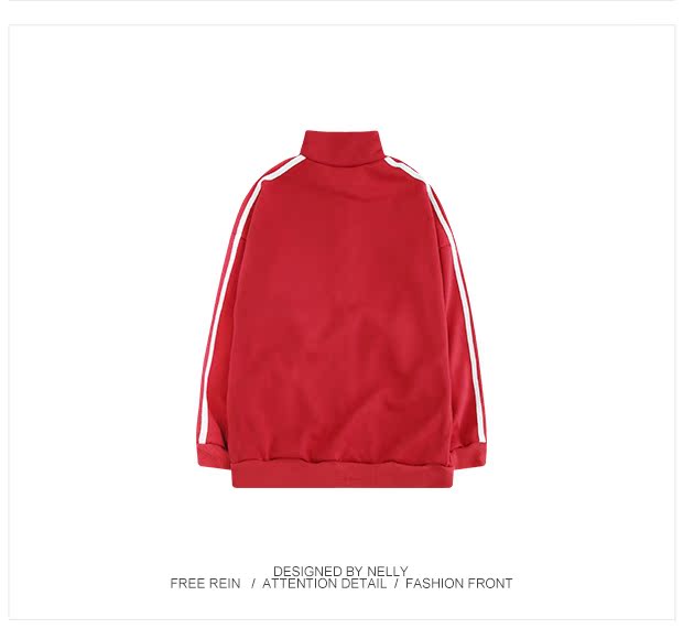 Châu Âu và Mỹ mùa thu áo khoác nam hiphop hip hop quốc gia thương hiệu cặp đôi BF rắn màu áo khoác thể thao lỏng áo khoác bomber