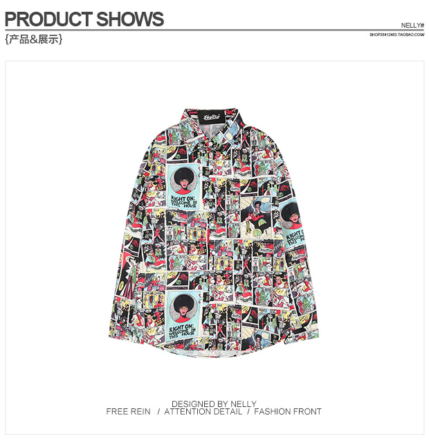 18SS ve áo dài tay áo oversize áo sơ mi cotton rộng rãi áo sơ mi đa năng phong cách thiết kế sơ mi công sở