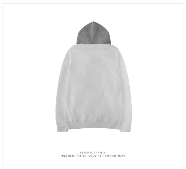 Áo len oversized hip-hop mới của Nhật Bản Harajuku áo len hai mảnh tương phản lỏng áo len trùm đầu giản dị áo len kiểu hàn quốc cực đẹp