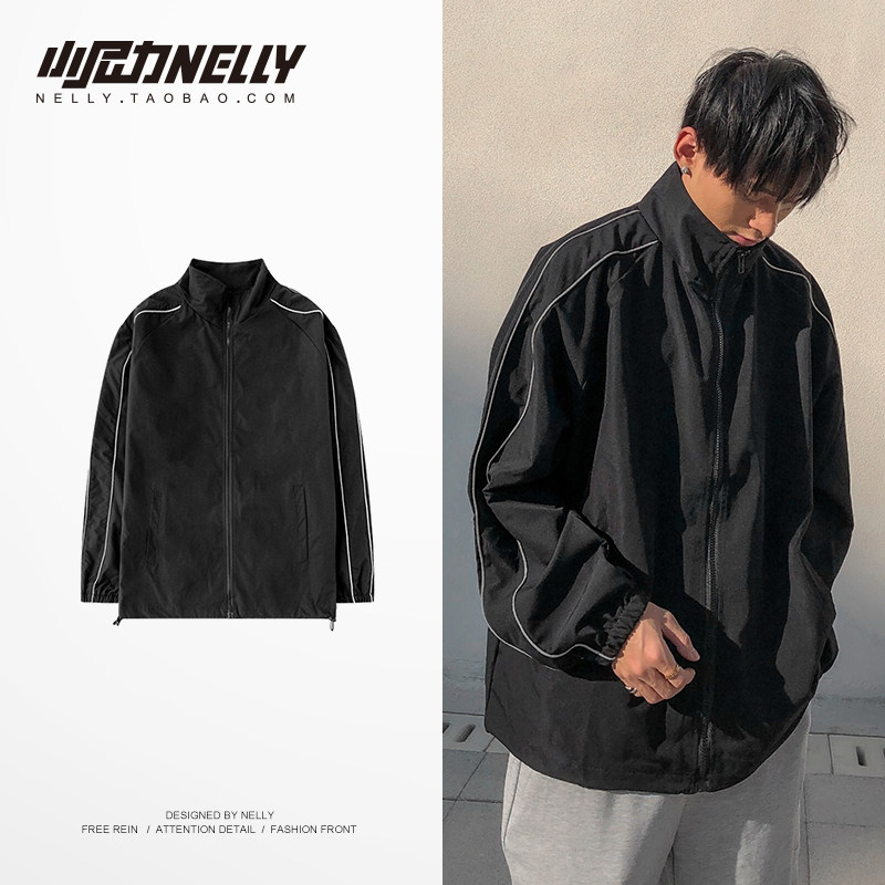 Jacket bf wind spring and autumn new men's and women jacket couples wear trend casual sports storm jacket versatile windbreaker