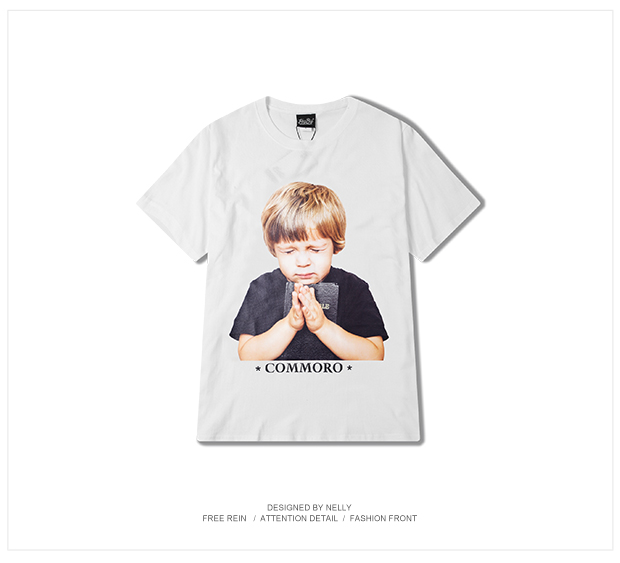 Tide cầu nguyện thương hiệu Mỹ hip hop trượt ván sinh viên lỏng một nửa áo thun cotton ngắn tay áo thun nữ boy hip hop áo thun nam đẹp