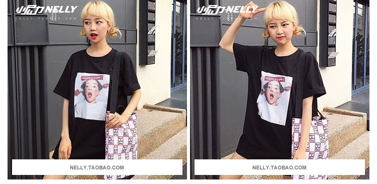 Phiên bản hàn quốc Phong cách hip-hop hip-hop ngắn tay nam đôi t máu Hàn Quốc áo sơ mi nam sinh lỏng lẻo nam và nữ áo thun nam cao cấp