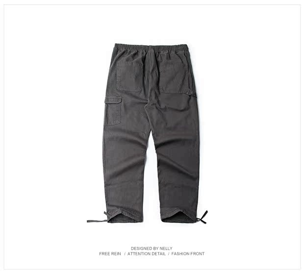 Mùa xuân mới quần nam rộng rãi hoang dã quần ống rộng chín quần phiên bản Hàn Quốc của xu hướng quần học sinh quần bó sát quần tây nam